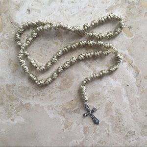 NWOT Handmade Rosary with Vintage Cross